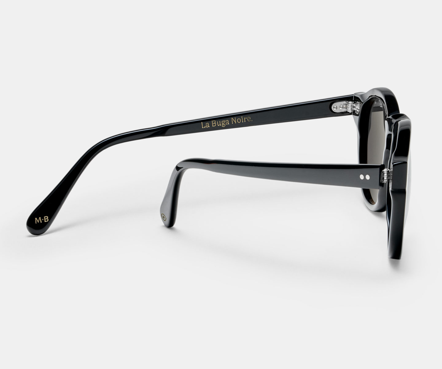 La Buga Noire - Maison Buga Paris - Left side shot - Premium quality eyewear fully handcrafted in France